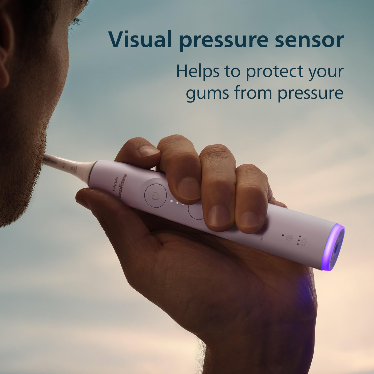 Philips Sonicare Serie 7300 Cepillo de Dientes Eléctrico Sónico, Sensor de Presión, 12 Ajustes de Cepillado, SmarTimer y BrushPacer, Estuche de Viaje –Rosa Claro (HX7422/04)