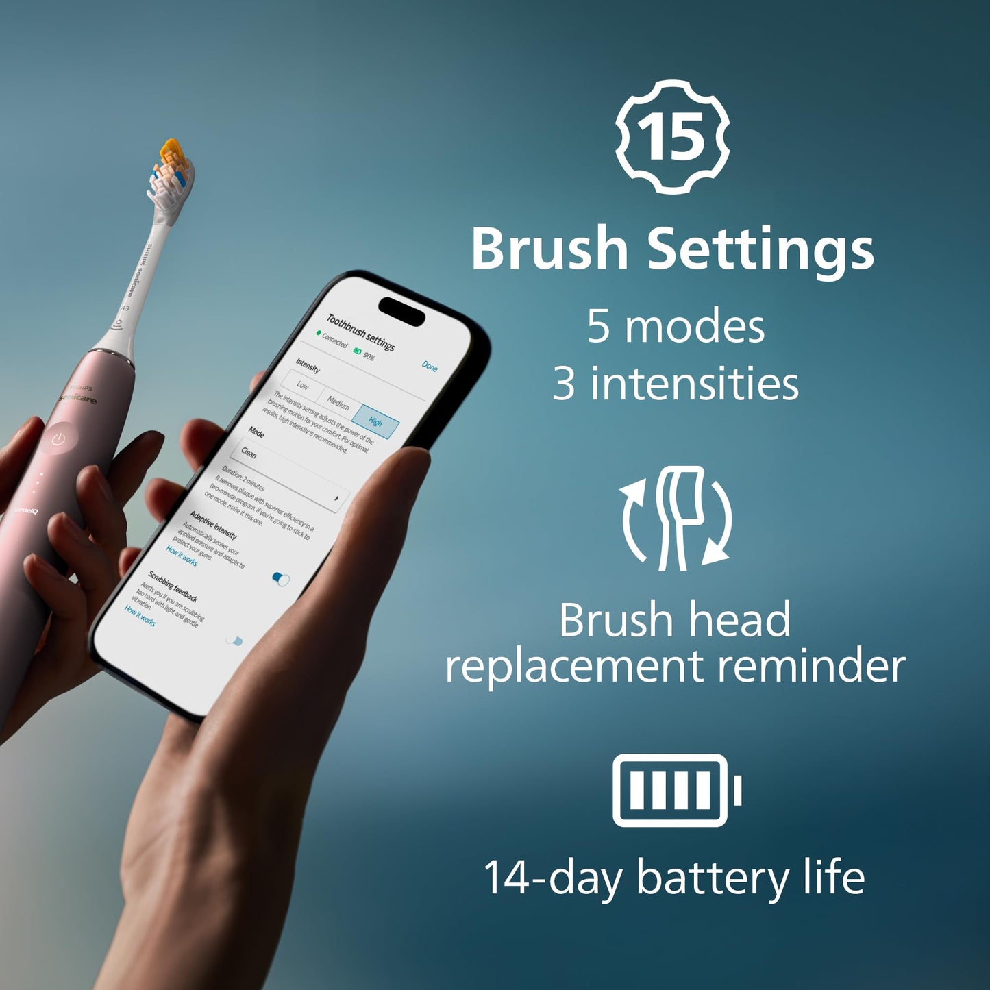 Philips Sonicare DiamondClean Prestige 9900 Rosa HX9990/13